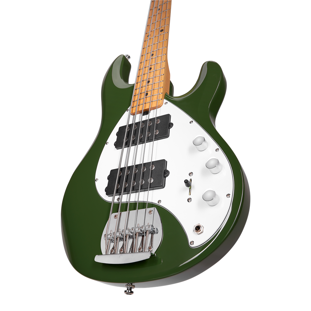 Sterling by Music Man SUB Stingray RAY5 HH 5-String - Olive w/ Maple