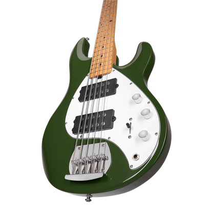 Sterling by Music Man SUB Stingray RAY5 HH 5-String - Olive w/ Maple