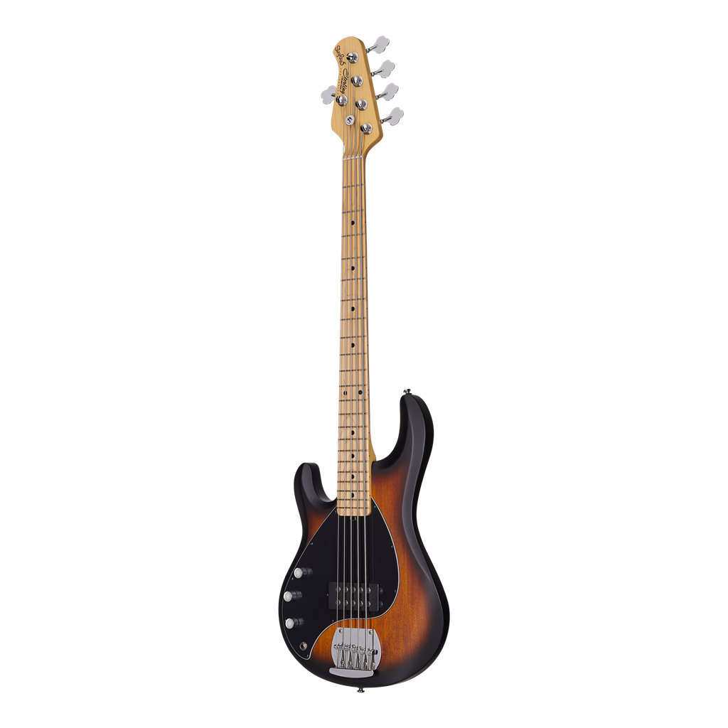 Sterling by Music Man SUB Stingray RAY5 Left Handed 5-String - Vintage Sunburst w/ Maple