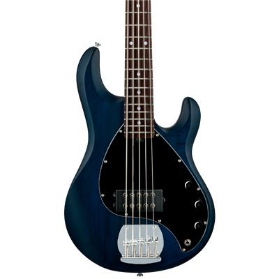 Sterling by Music Man SUB Stingray RAY5 5-String - Trans Blue Satin w/ Rosewood