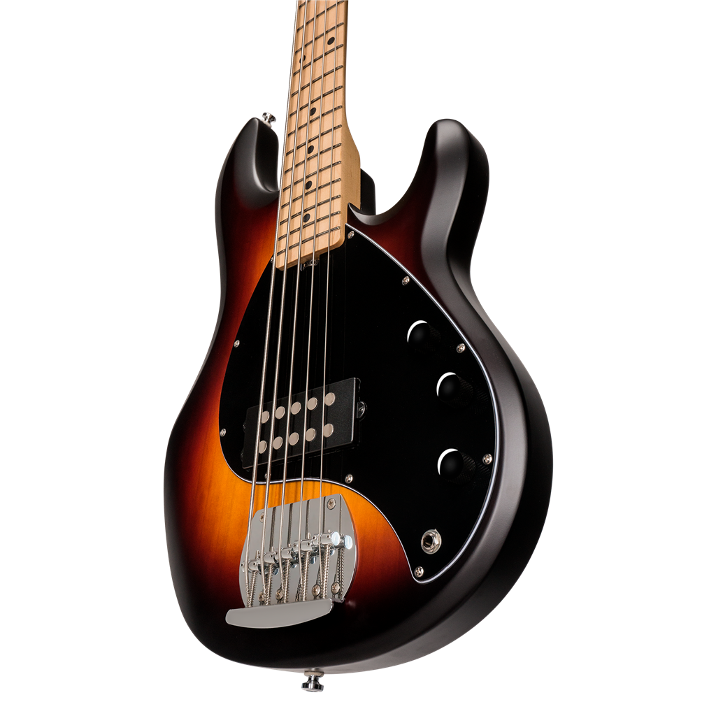 Sterling by Music Man SUB Stingray RAY5 5-String - Vintage Sunburst Satin w/ Maple