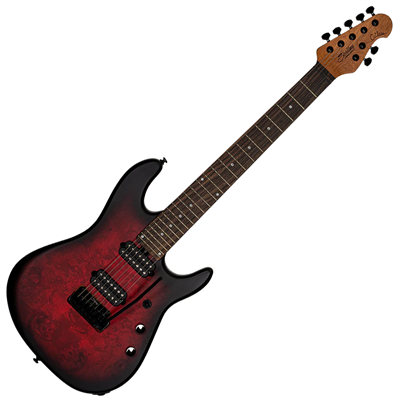 Sterling by Music Man Richardson 7 - Dark Scarlet Burst Satin