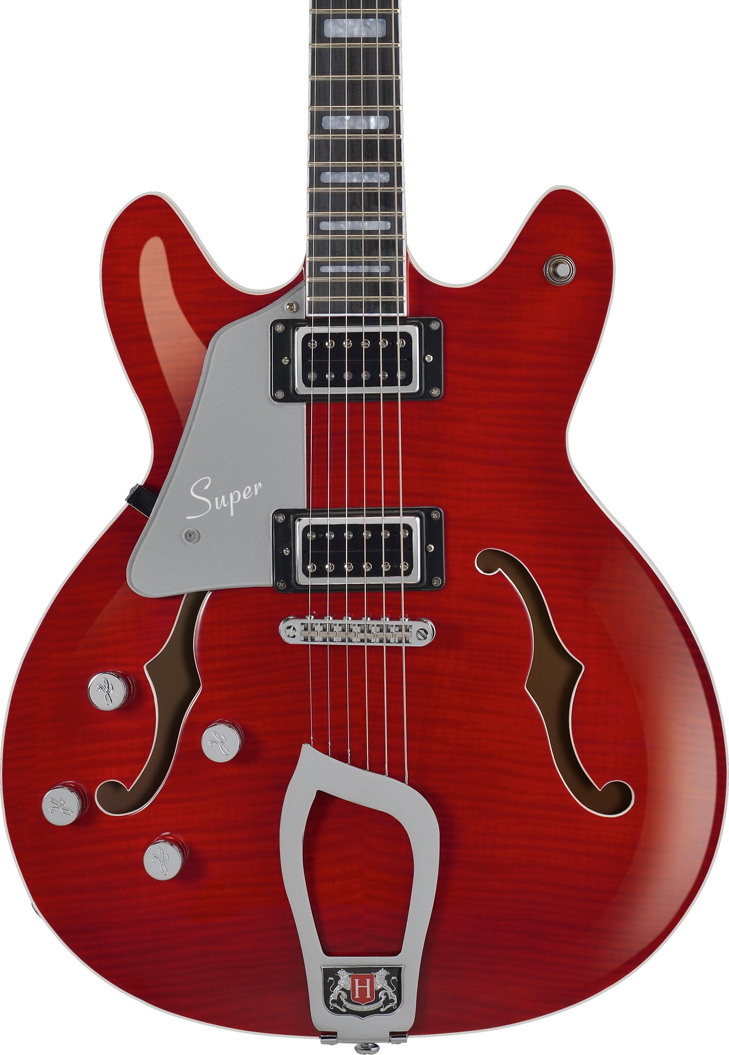 Hagstrom Super Viking Left-Handed - Wild Cherry Transparent