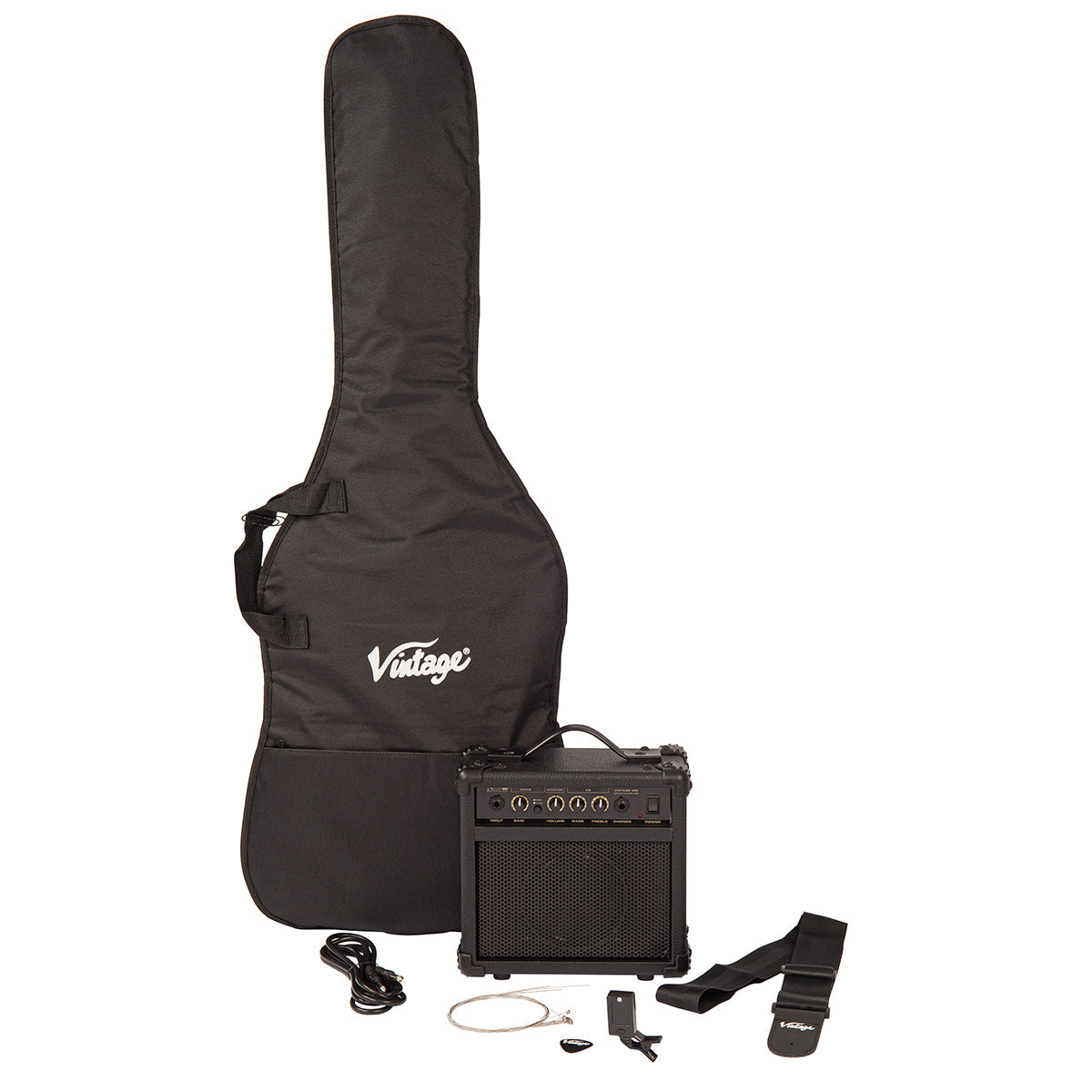 Vintage V20 Coaster Series Electric Guitar Pack ~ Boulevard Black