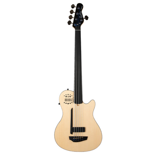 Godin A5 Ultra Semi-Acoustic Fretless Bass Guitar ~ Natural
