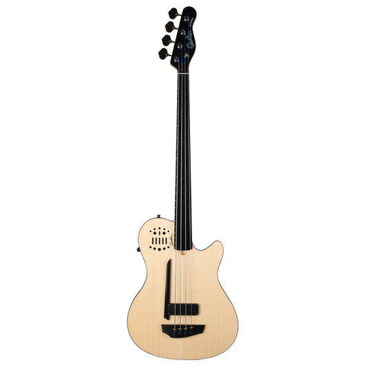 Godin A4 Ultra Semi-Acoustic Fretless Bass Guitar ~ Natural