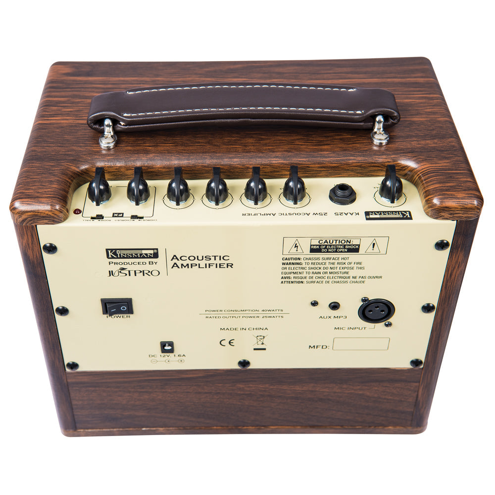 Kinsman 25w Acoustic Amp ~ Mains/Battery Power/BluetoothÂ® ~ Wood