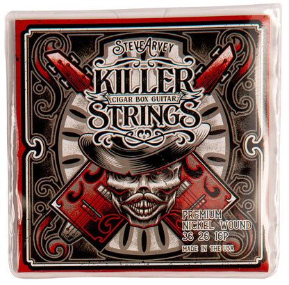 Killer Strings for Cigar Box Guitars ~ Set of 3 ~ Light Nickel
