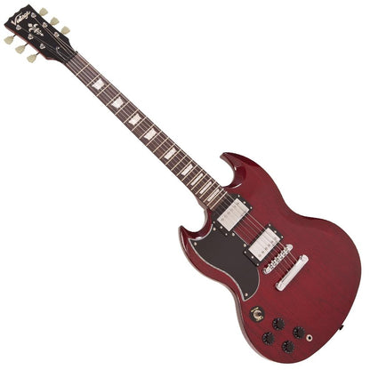 Vintage VS6 ReIssued Electric Guitar ~ Left Hand Cherry Red