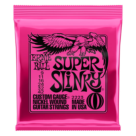 Ernie Ball Super Slinky Electric Guitar Strings - 09-42