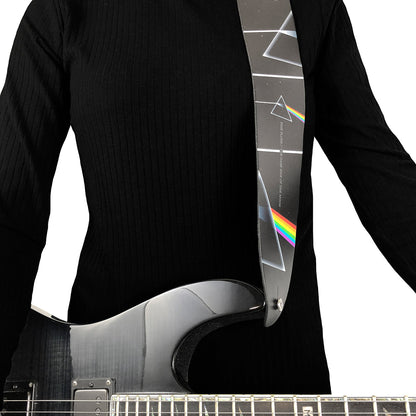 Perri's 2.5" Leather Guitar Strap ~ Pink Floyd Dark Side Of The Moon