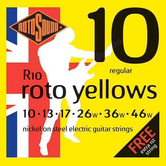 Roto Yellows 10-46 Nickel Wound Electric Guitar Strings