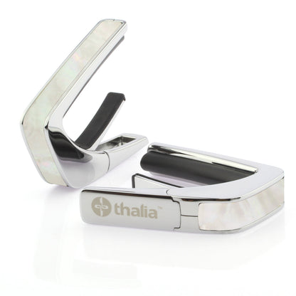 Thalia Exotic Series Shell Collection Capo ~ Chrome with Mother Of Pearl Inlay