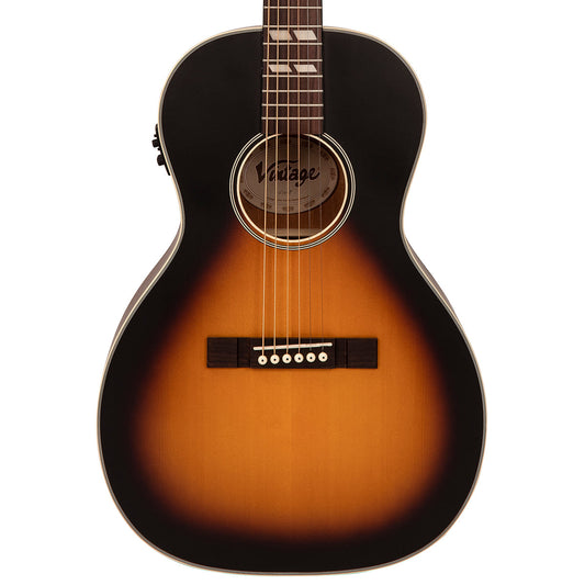 Vintage Historic Series 'Parlour' Electro-Acoustic Guitar ~ Vintage Sunburst