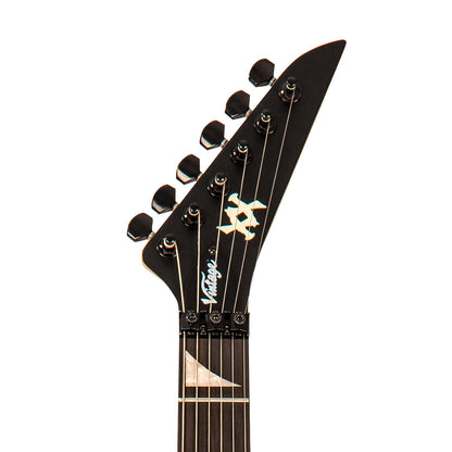 Vintage VMX Series Raider Electric Guitar ~ Satin Black