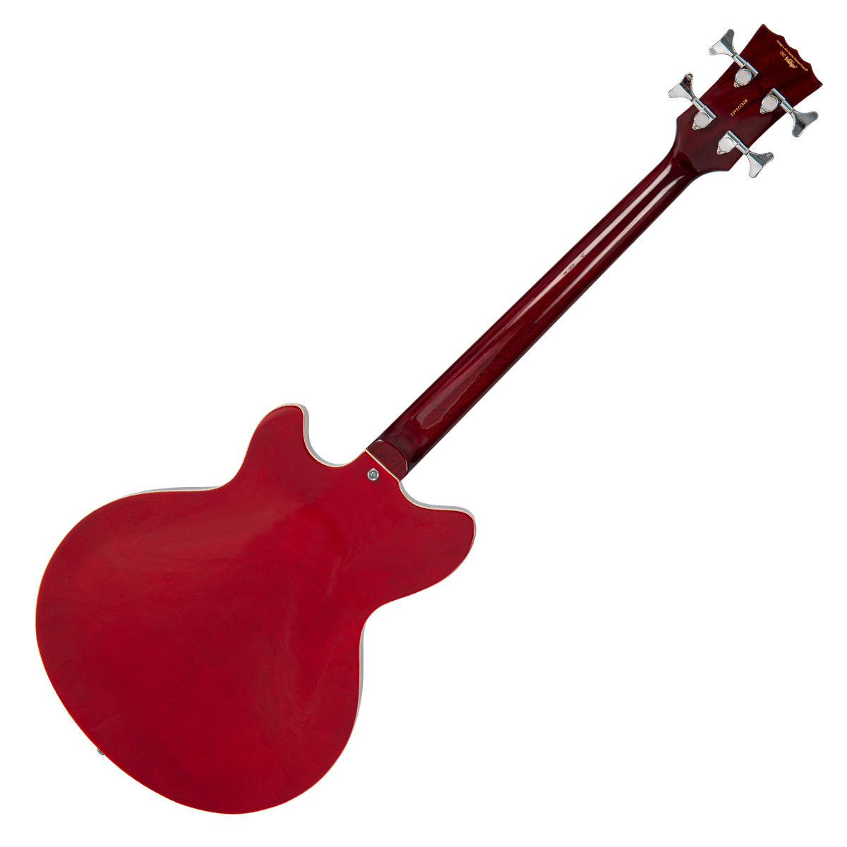 Vintage REVO Series 'Supreme' Semi Acoustic Bass - Cherry Red