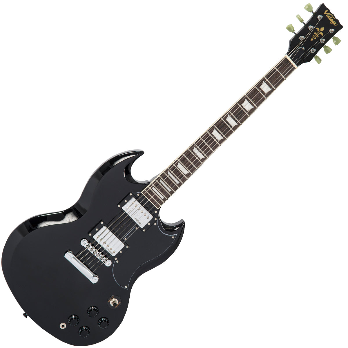 Vintage VS6 ReIssued Electric Guitar ~ Gloss Black