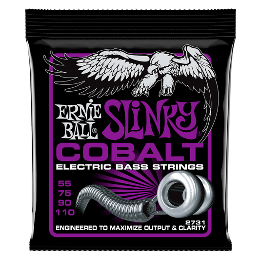 Ernie Ball Power Slinky Cobalt Bass Guitar Strings 55-110