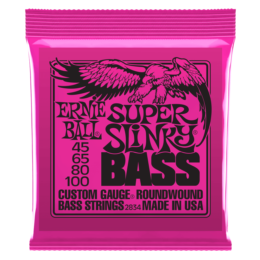 Ernie Ball Super Slinky Nickel Wound Bass Guitar Strings - 45-100