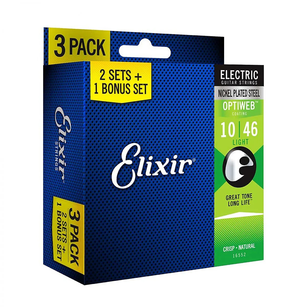 Elixir Optiweb 10-46 Light Guitar Strings - Triple Pack